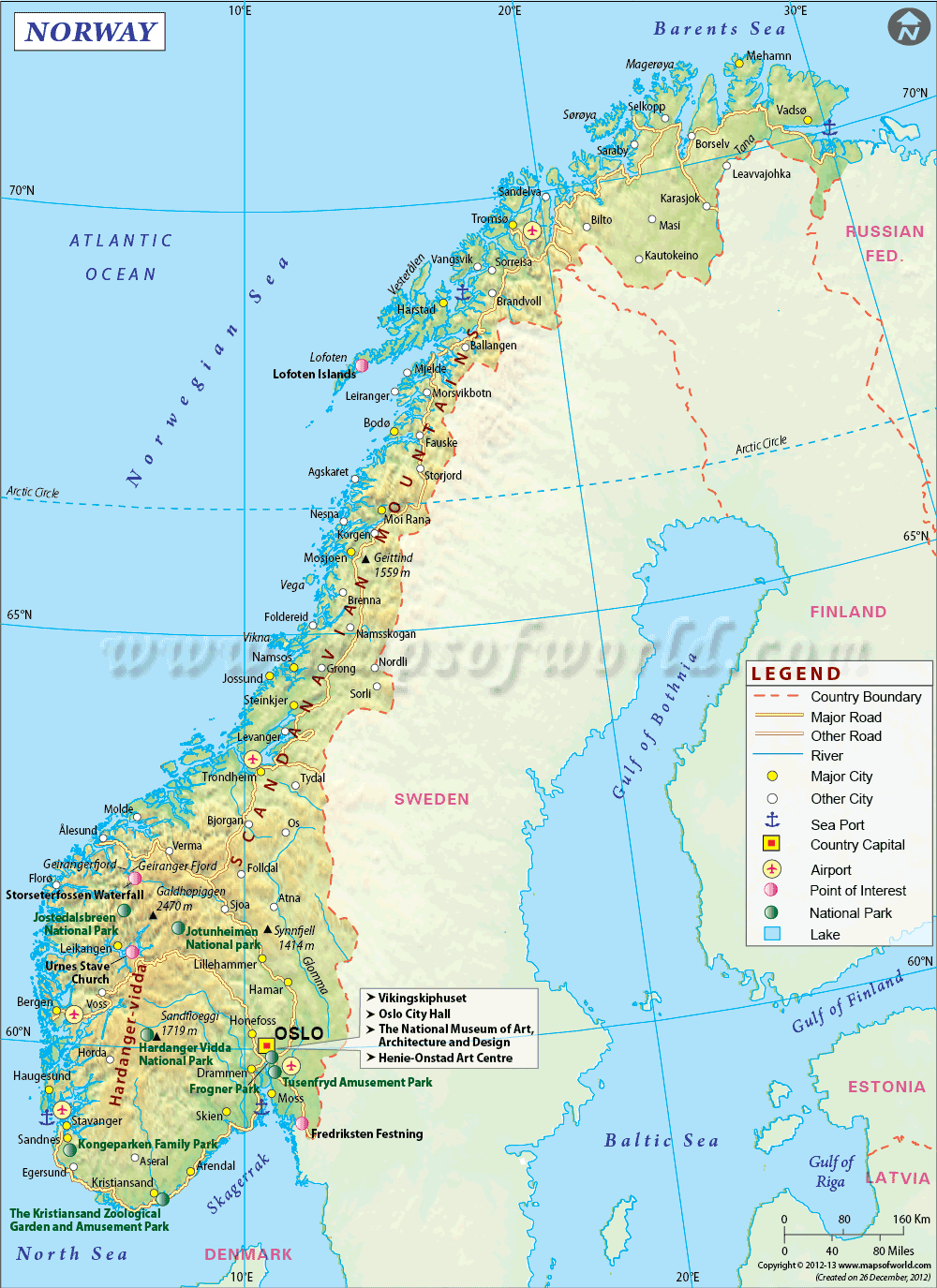 Beautiful Map of Norway  travel the world  Pinterest