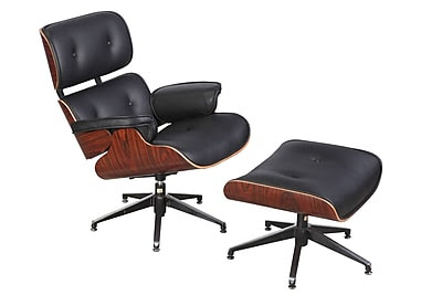 Merax High Grade Plywood Upholstered Lounge Chair and Ottoman Set (Set of 2)