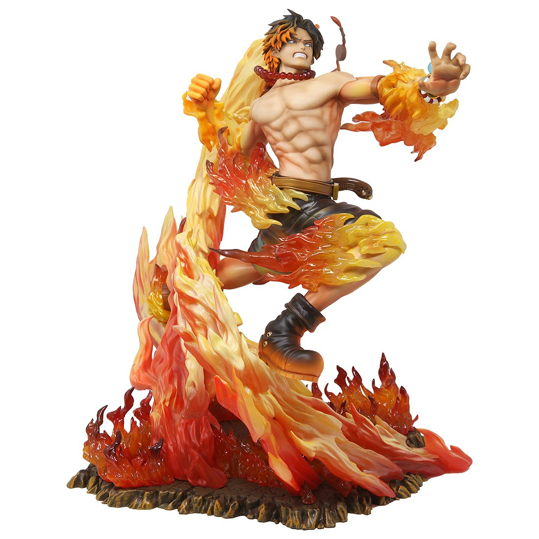 Megahouse One Piece Portrait Of Pirates Neo Maximum Portgas D Ace 15th Anniversary Limited Ver Figure Orange