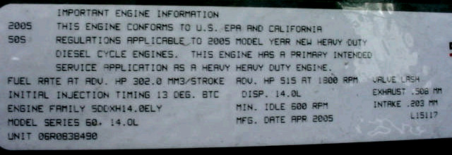 Engine Family Plate Location Guide »
