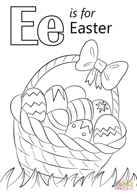 letter    easter coloring page  printable