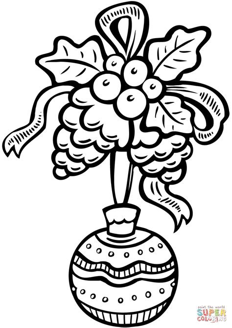  christmas ornament coloring page free printable coloring pages