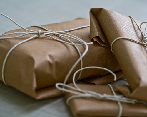 Brown Paper Packages Tied Up with String