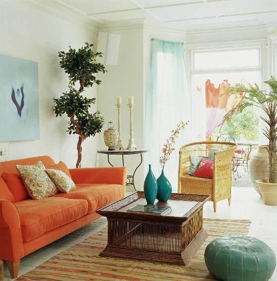 Color Scheme: Turquoise and Orange | ECLECTIC LIVING HOME