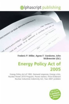 Energy Policy Act Of 2005 Englisches Buch B 252 Cher De