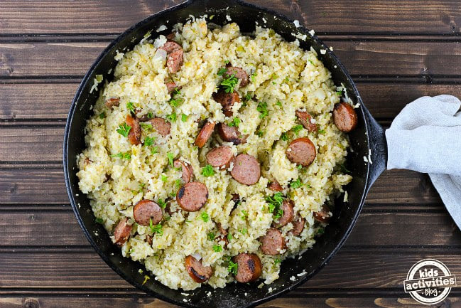 Easy One Pot Sausage and Rice