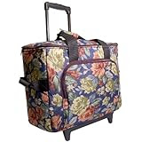 Hemline Sew Easy Sewing Machine Trolley - Blue Floral