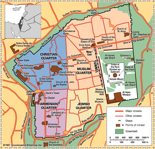 Jerusalem Old City Map Jerusalem in Time, Space, and the Imagination