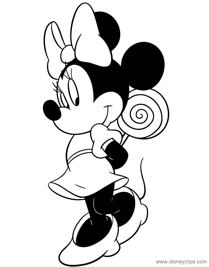 Misc. Minnie Mouse Coloring Pages (3) | Disneyclips.com