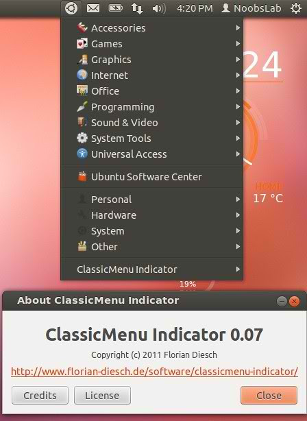 ubuntu classic menu