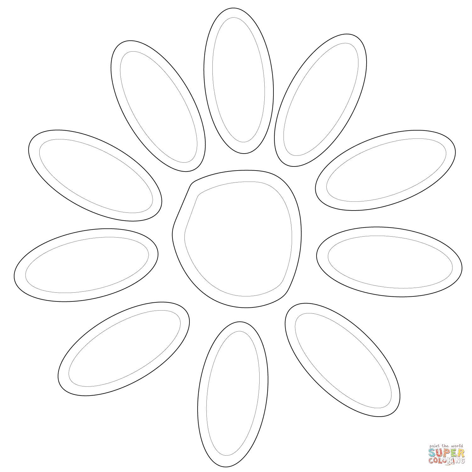 the Girl Scout Daisy Petals coloring pages