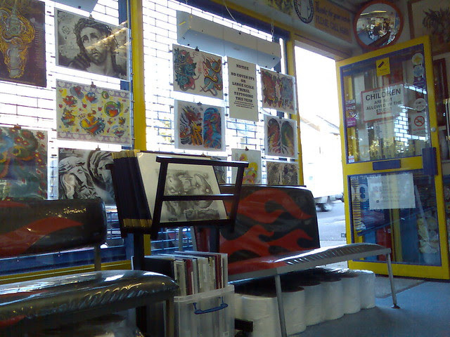 New Wave Tattoo - London. Lal Hardy's New Wave studio in Muswell Hill London