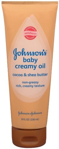 Johnson & Johnson Johnson's Baby Creamy Oil Cocoa and Shea Butter, 8 Fluid Ounces (Pack of 2)