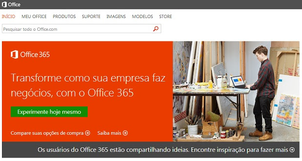 É preciso fazer cadastro no site do Office para usar o app (Foto: Reprodução/Thiago Barros)