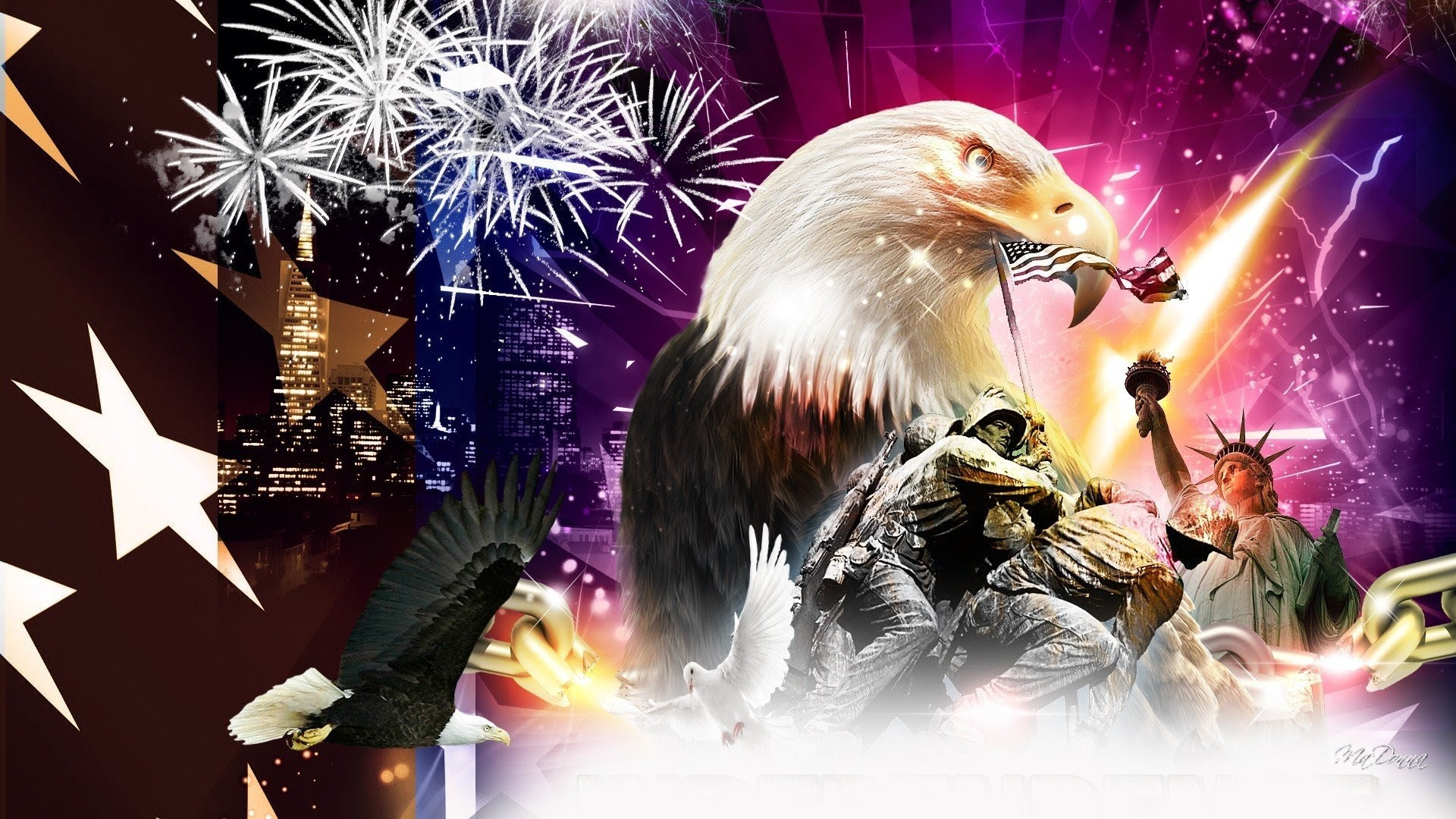 Download American Flag With Eagle Wallpaper (70+ images)