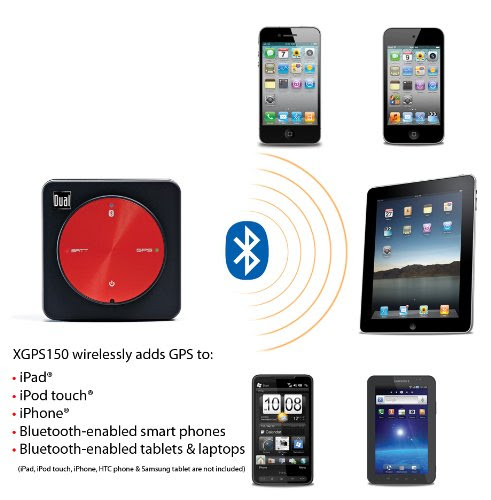 Dual Electronics XGPS150 Universal Bluetooth GPS Receiver for iPad 2, iPad, iPod touch, iPhone and Other Smartphones, Tablets and Laptops