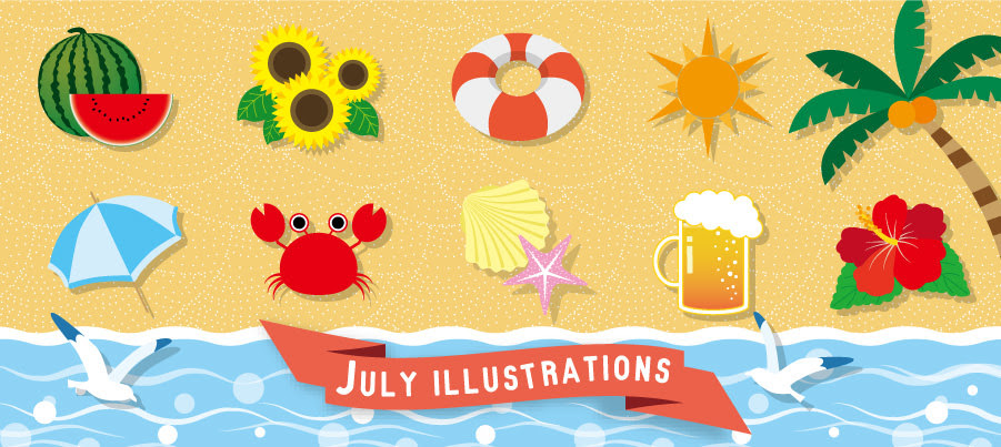 Freebie Ac 無料素材サイト情報 7月のイラストや写真素材100点が無料 商用可