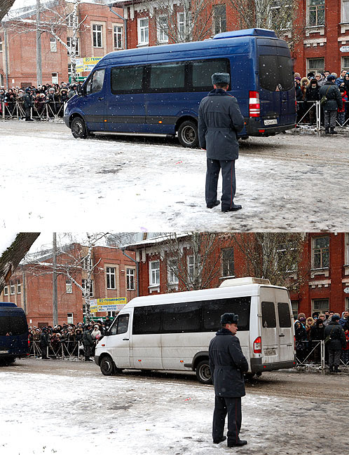 Пояс Пресвятой Богородицы привезли в храм в одной из двух строгоохраняемых машин