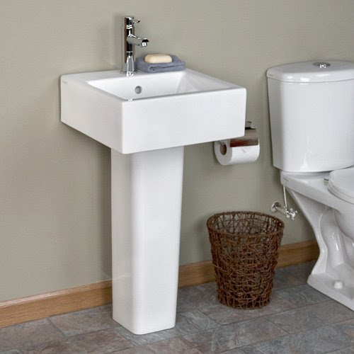 Arena Pedestal Sink - Single Hole Faucet Drilling - White