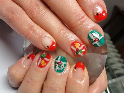 赤 緑 クリスマスネイル 和歌山ネイルサロン Nailsmalheim メルヘイム
