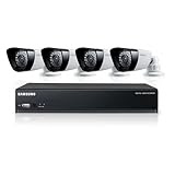 Samsung SDS-P3040N 4 Channel DVR Security System 500 GB HDD 4 Box Cameras