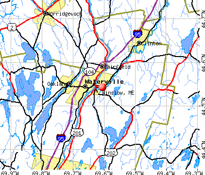 Map Of Winslow Maine Winslow, Maine (ME 04901) profile: population, maps, real estate 