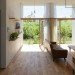 Passage of Landscape house, ihrmk, Japanese architects, Japan, rice fields, storage spaces, wooden deck, wooden terrace, natural ventilation, natural light, green architecture, passive house, daylit homes