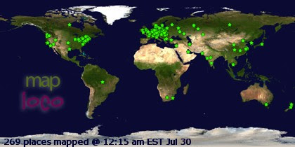 Locations of Site Visitors