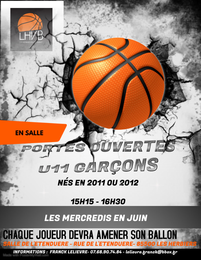 pix Affiche Porte Ouverte Basket les herbiers vendee basket