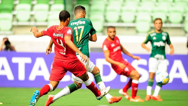 Leandro Pereira comemora gol do Palmeiras contra o Audax-SP (Foto: Marcos Ribolli)