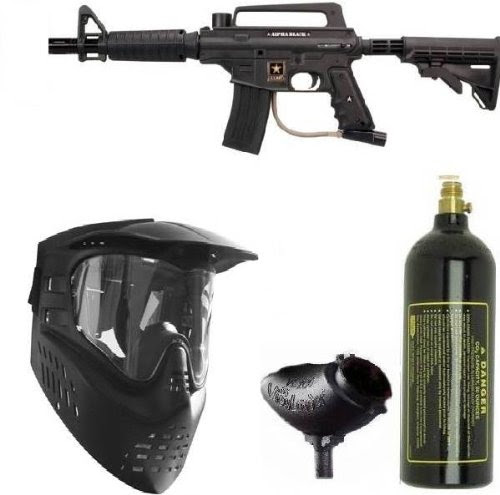US ARMY Alpha Black Tactical Tippmann Paintball Gun Set