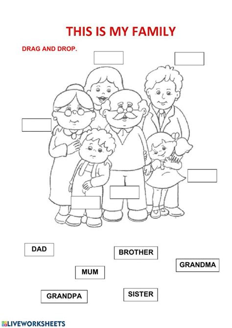  my family family members worksheet pdf family worksheet english