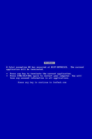 blue screen of death wallpaper. Blue Screen of Death -