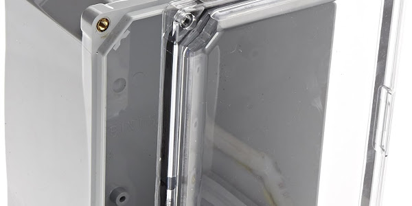 Integra H8064SC Premium Line Enclosure, Four Screws, Clear Cover, Mounting Feet, 8" Height, 6" Width, 4" Depth