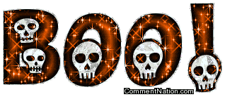 Click to get the codes for this image. Boo Skull Letters, Newest Comments  Graphics, Halloween Glitter Graphic Comment and Codes for MySpace, Friendster, Xanga, Hi5, Piczo or any other blog!