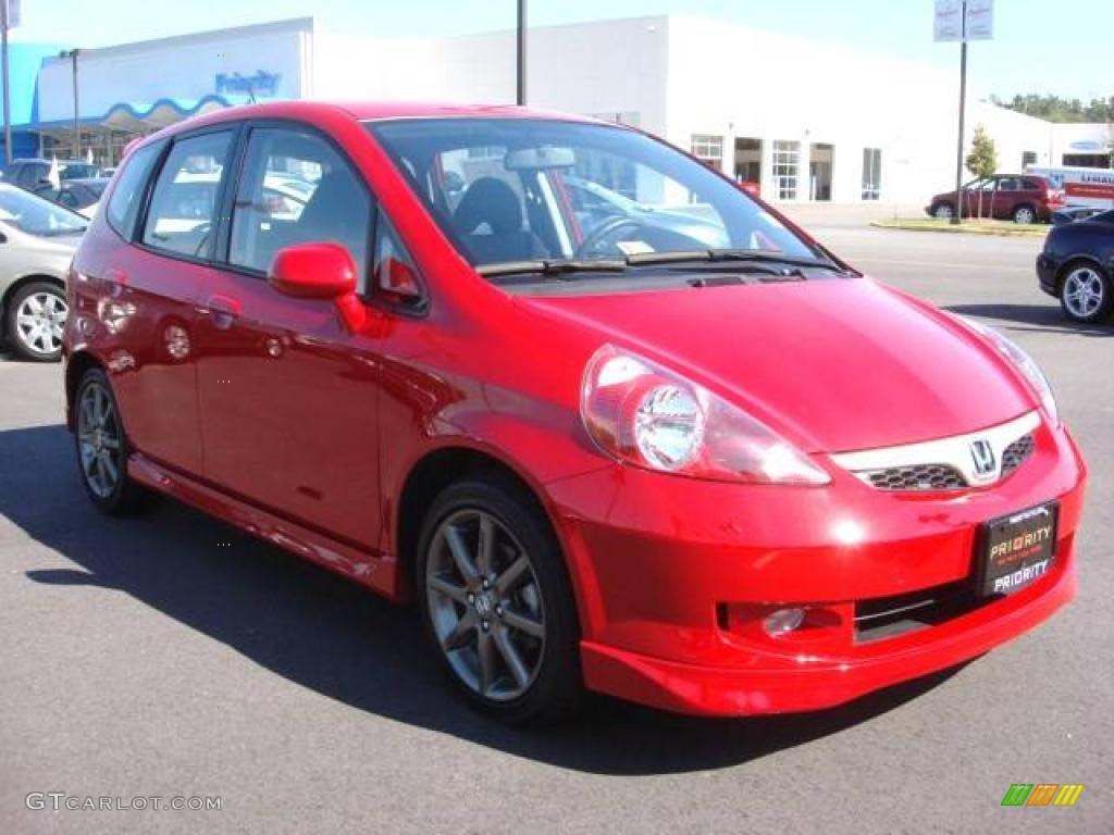 2007 Milano Red Honda Fit Sport #4659919 Photo #8  GTCarLot.com  Car