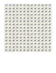 7x7 inch square  reindeer in motion LIGHT Vintage graph style LARGE SCALE