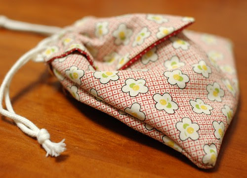 Origami drawstring bag