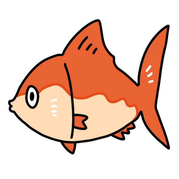 赤い魚のイラスト かわいいフリー素材が無料のイラストレイン