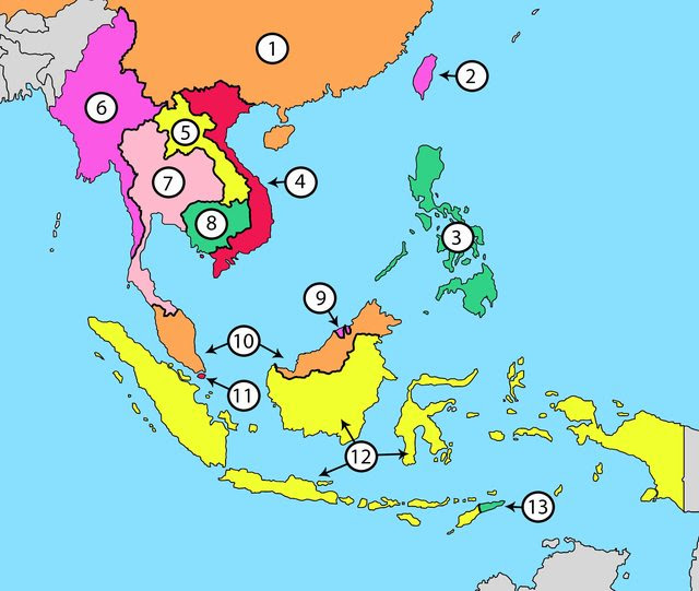 South East Asia Map Quiz Southeast Asia Countries Quiz   By Mr_Egan
