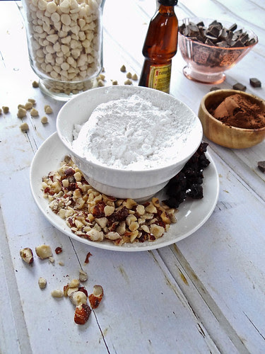 boozy black + white truffles