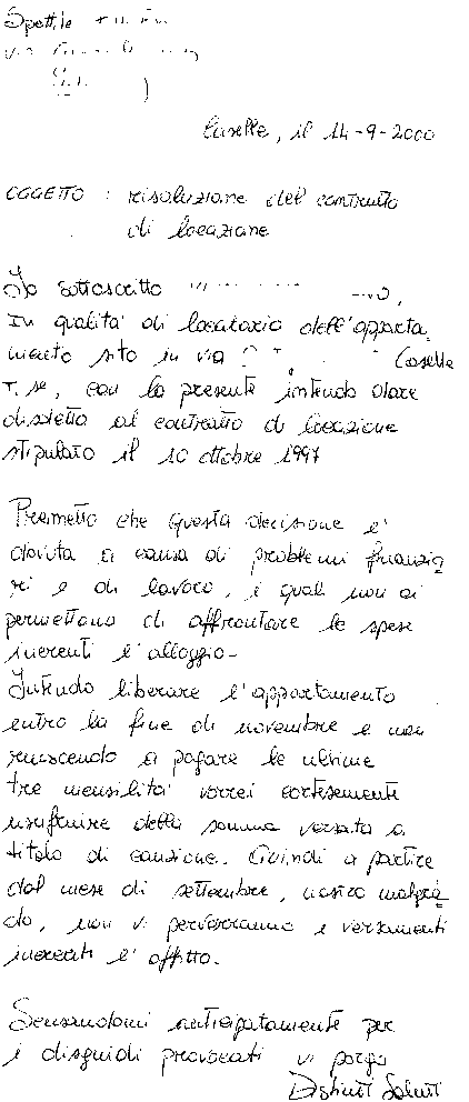affitti e disdette