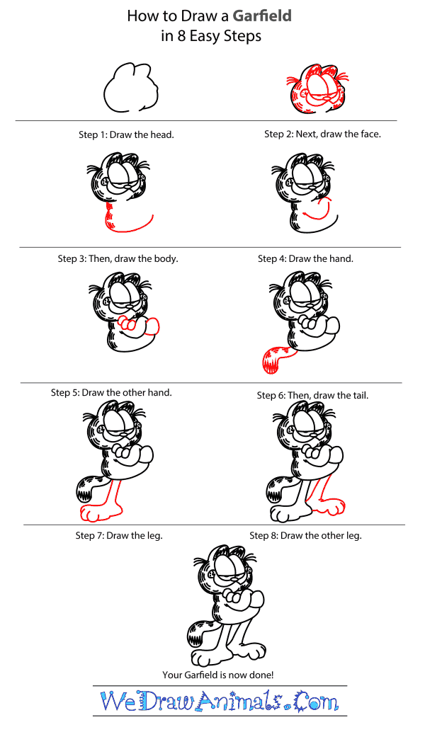 How To Draw Garfield