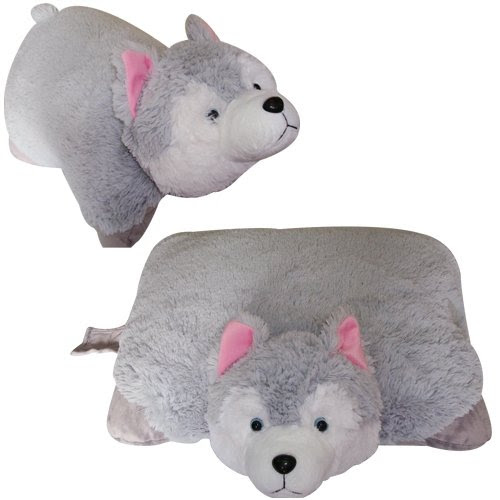 WOLF PILLOW PET WHITE LARGE 18 HUSKY PLUSH PLUSH BRAND