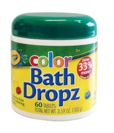 Play Visions Crayola Bath Dropz 3.59 oz 60 Tablets