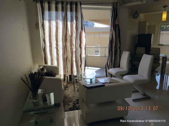 Living with attached terrace - Visit 1 BHK Designer Duplex - "Thumbnail" at Prithvi Presidio in Kumar Planet IT Campus, besides Quadra & TCS, opp Magarpatta City, Hadapsar, Pune 411028