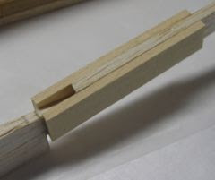 Propeller shaft tunnel finished - note faint pencil marks for bulkhead ...