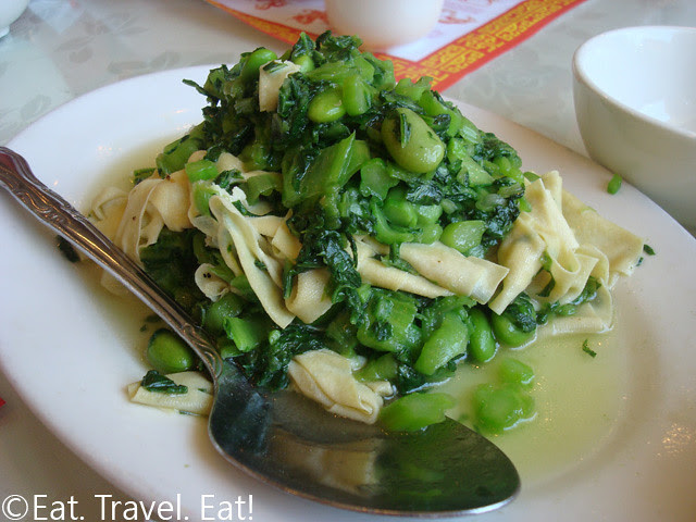 Bean Curd Skin with Mustard Greens and Soy Beans