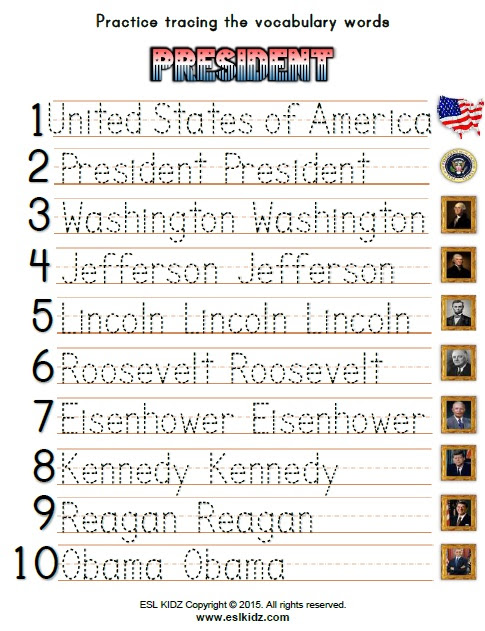 Presidents Day - Activities, Games, and Worksheets for kids