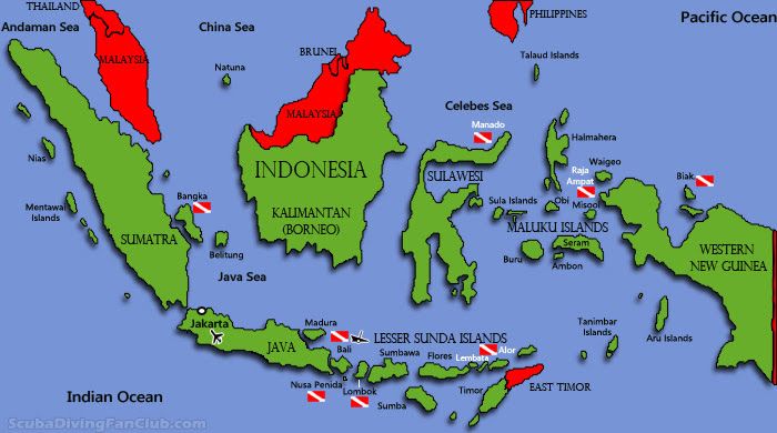 Download this Indonesia Diving Map picture